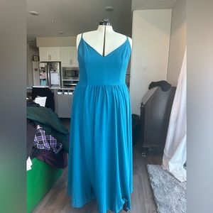 Peacock Blue Amalie Maxi Dress